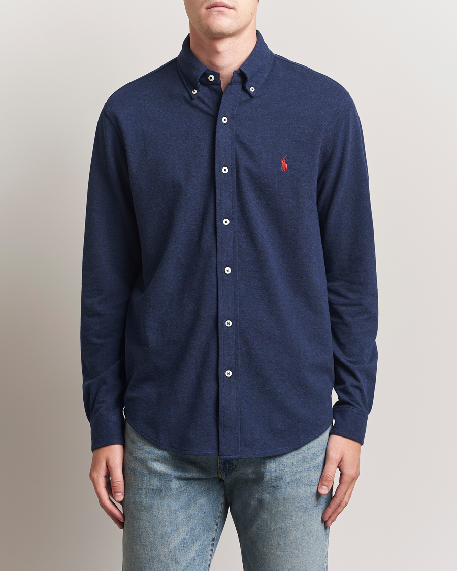 Herr | Skjortor | Polo Ralph Lauren | Featherweight Mesh Shirt Spring Navy Heather