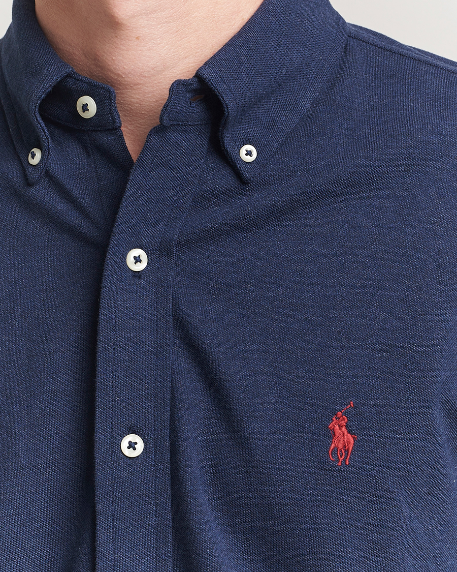Herr | Skjortor | Polo Ralph Lauren | Featherweight Mesh Shirt Spring Navy Heather