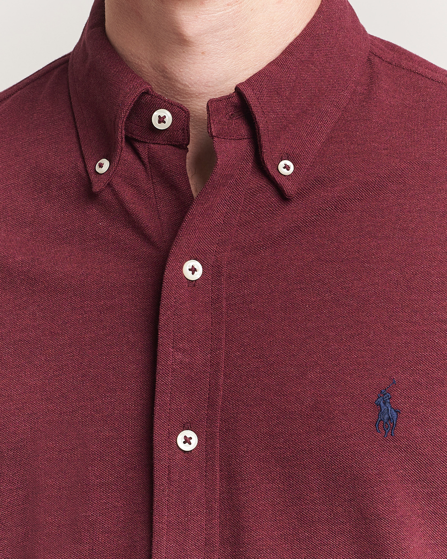 Herr | Skjortor | Polo Ralph Lauren | Featherweight Mesh Shirt Spring Wine Heather