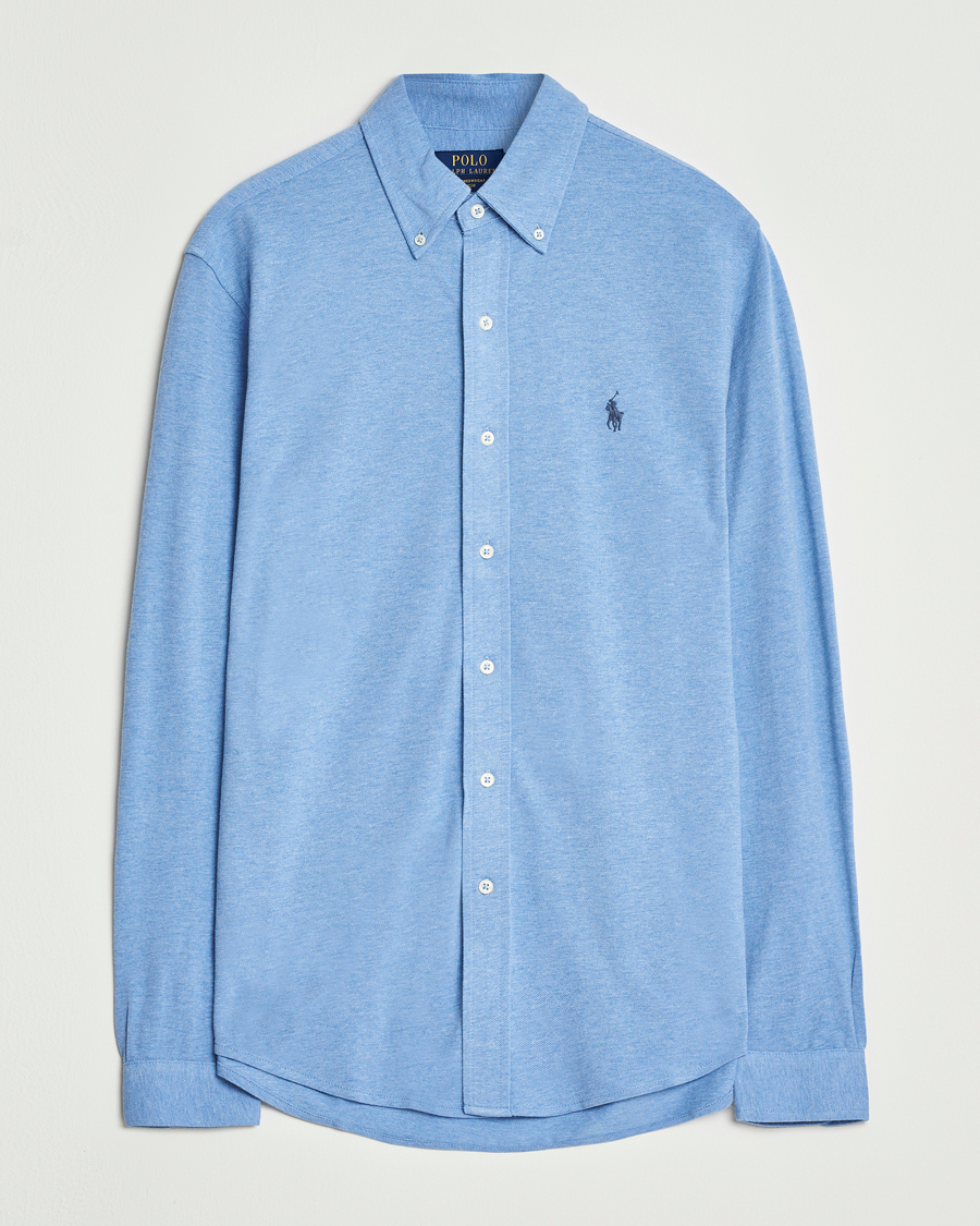 Herr | Skjortor | Polo Ralph Lauren | Featherweight Mesh Shirt Soft Royal Heather