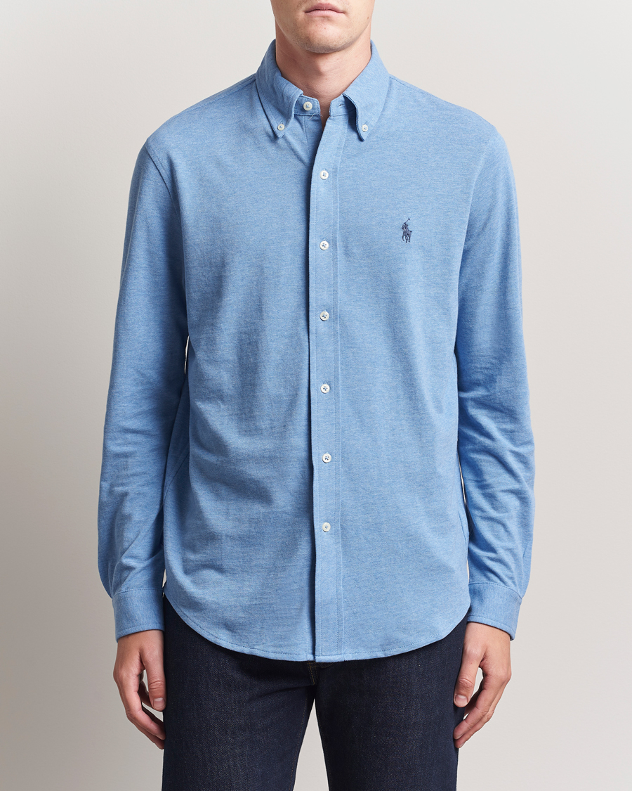 Herr | Skjortor | Polo Ralph Lauren | Featherweight Mesh Shirt Soft Royal Heather