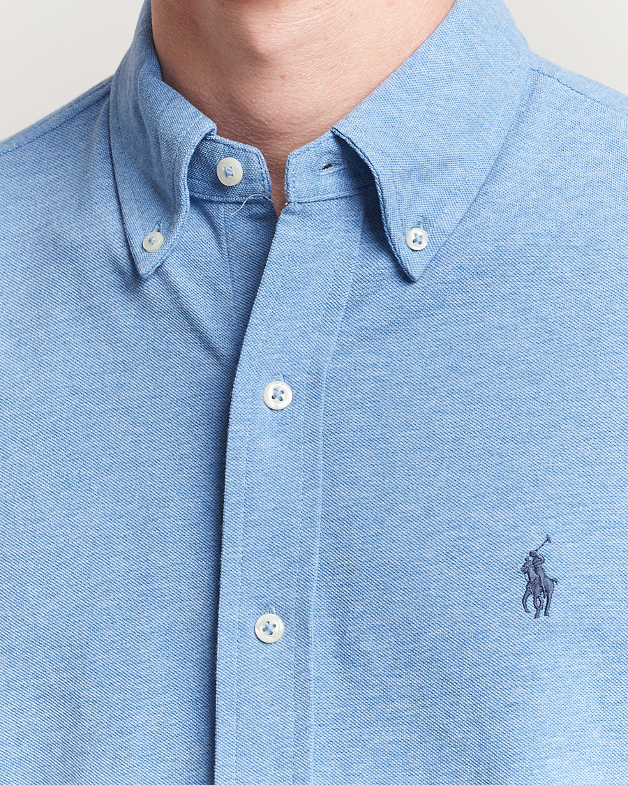 Herr | Skjortor | Polo Ralph Lauren | Featherweight Mesh Shirt Soft Royal Heather