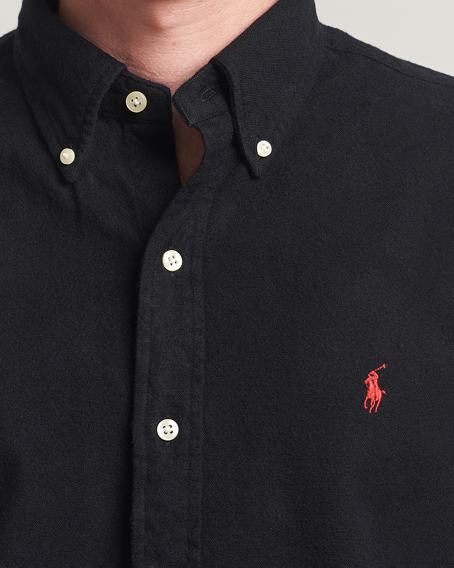 Herr | Skjortor | Polo Ralph Lauren | Custom Fit Brushed Flannel Shirt Polo Black