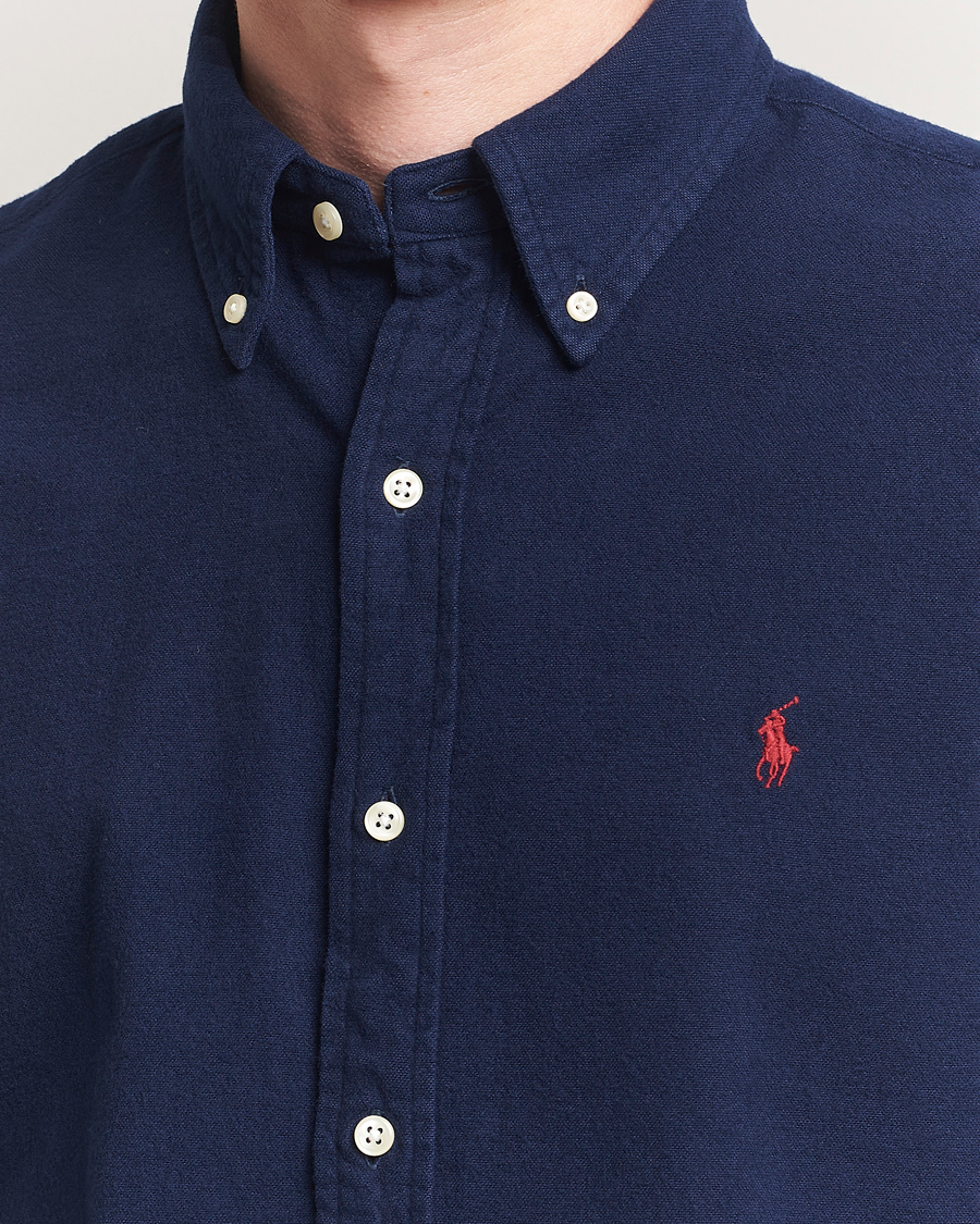 Herr | Skjortor | Polo Ralph Lauren | Custom Fit Brushed Flannel Shirt Newport Navy