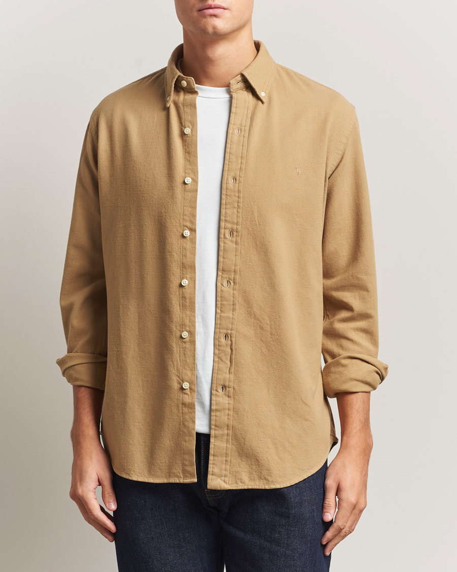 Herr | Skjortor | Polo Ralph Lauren | Custom Fit Brushed Flannel Shirt RL Khaki