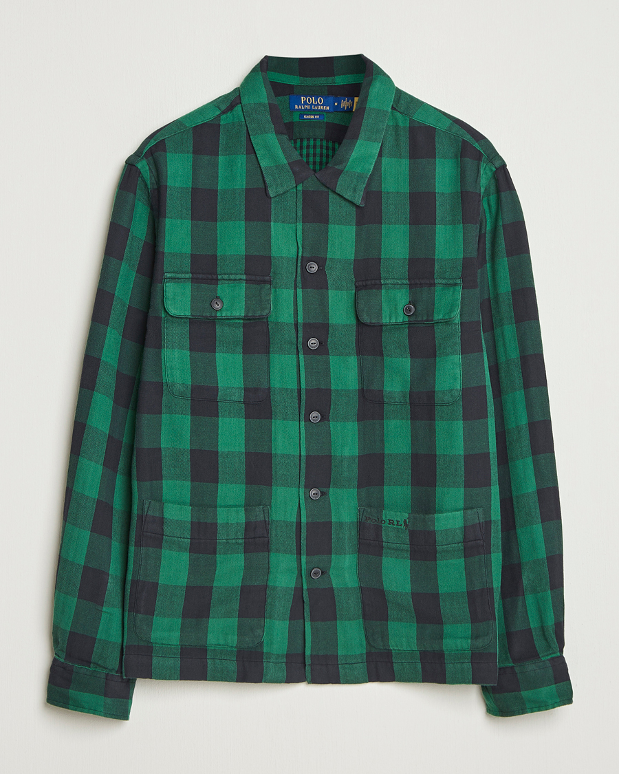 Herr | Skjortor | Polo Ralph Lauren | Double Faced Pocket Overshirt Green/Black