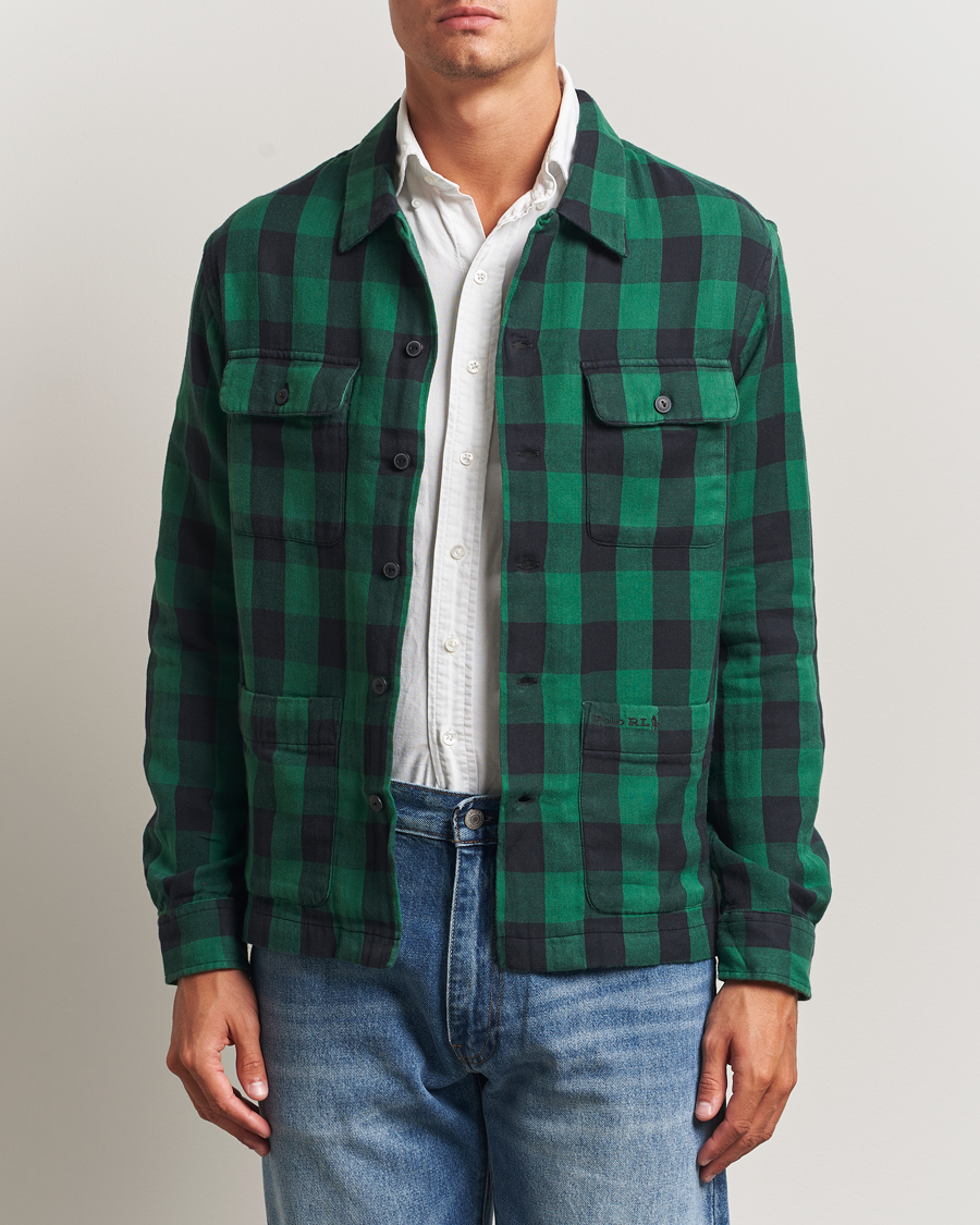 Herr | Skjortor | Polo Ralph Lauren | Double Faced Pocket Overshirt Green/Black