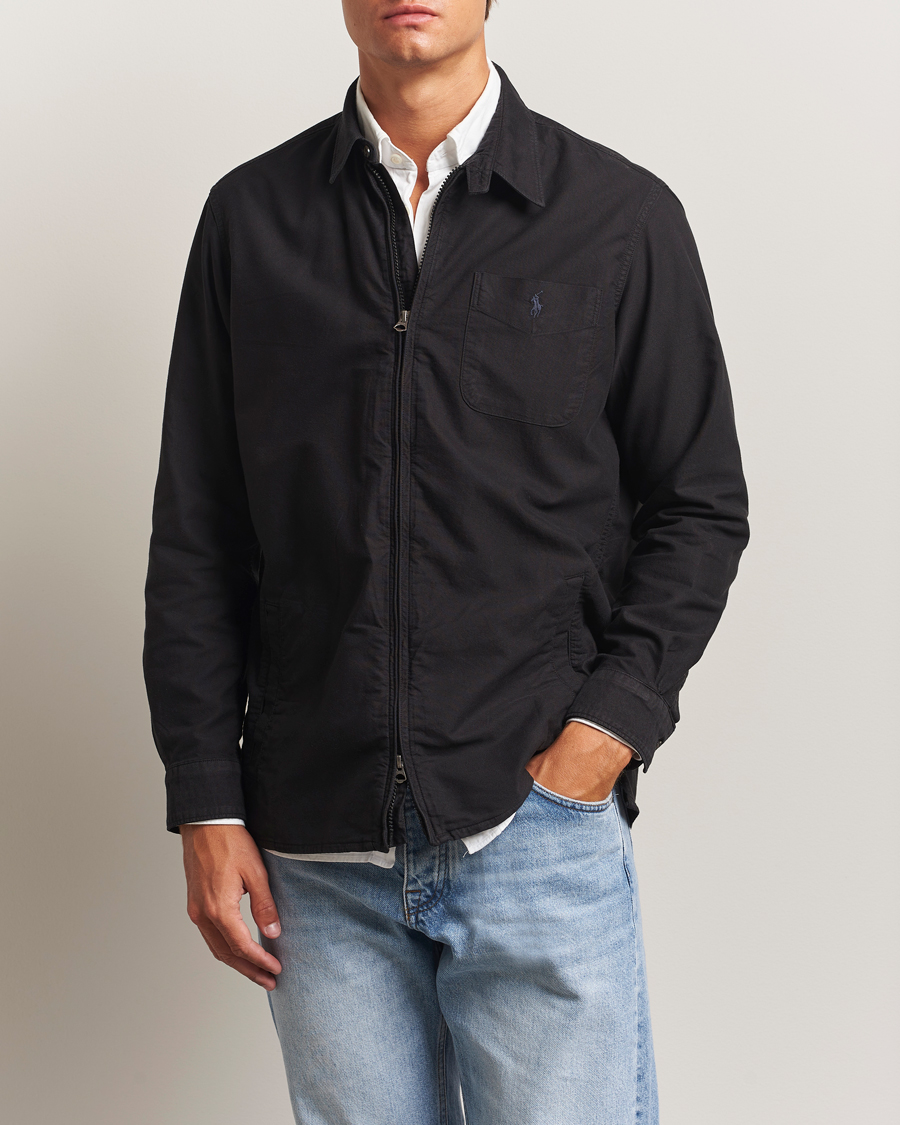 Herr | Skjortor | Polo Ralph Lauren | Garment Dyed Oxford Overshirt Polo Black