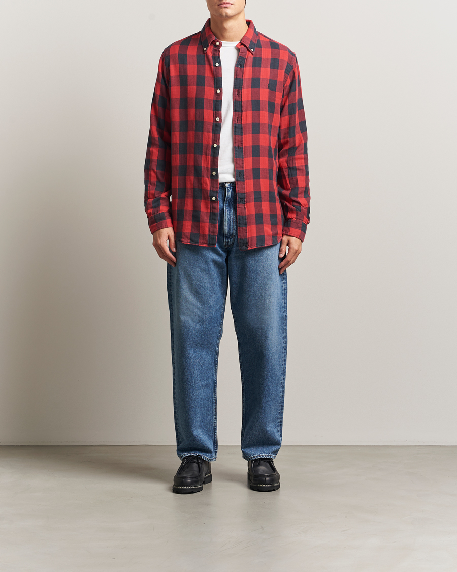 Herr | Skjortor | Polo Ralph Lauren | Custom Fit Double Faced Checked Shirt Red/Black