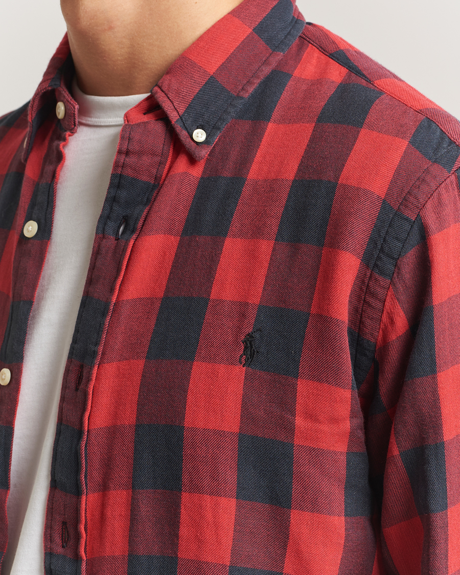 Herr | Skjortor | Polo Ralph Lauren | Custom Fit Double Faced Checked Shirt Red/Black