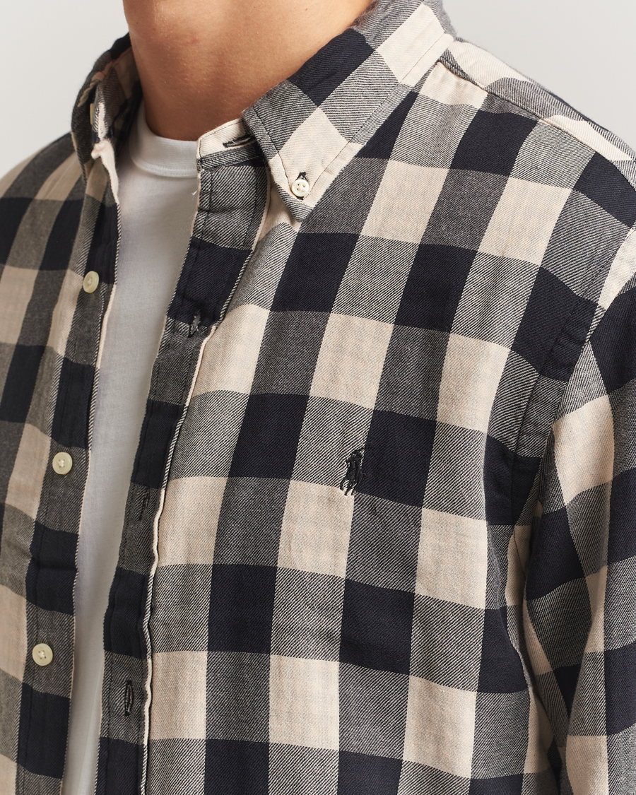 Herr | Skjortor | Polo Ralph Lauren | Custom Fit Double Faced Checked Shirt Cream/Black