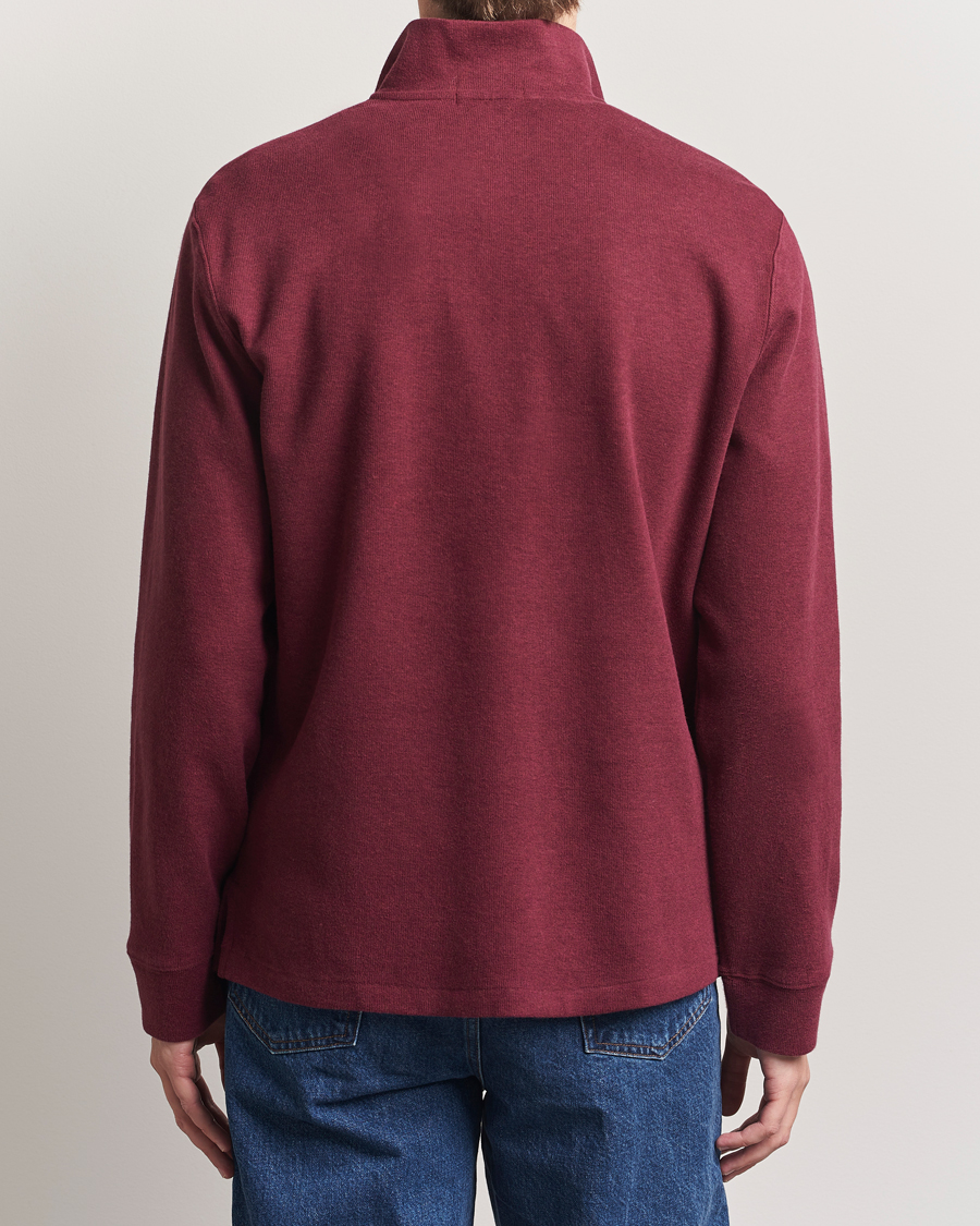 Herr | Tröjor | Polo Ralph Lauren | Double Knit Jaquard Half Zip Sweater Wine Heather