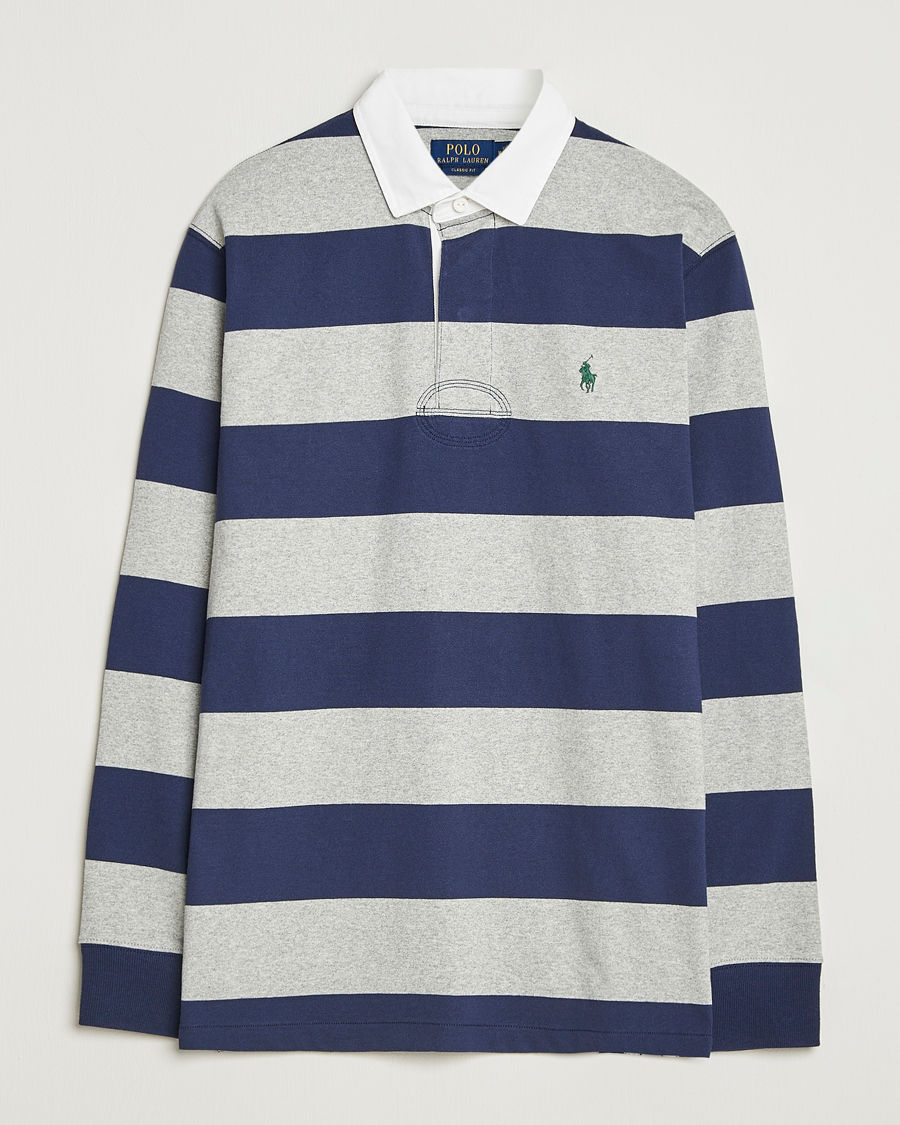 Herr | Tröjor | Polo Ralph Lauren | Jersey Striped Rugger Navy/Andover Heather