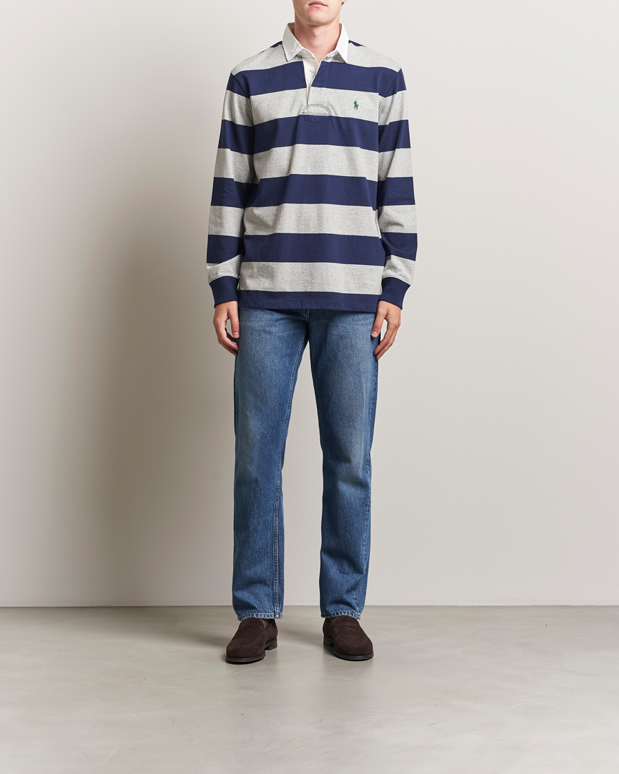 Herr | Tröjor | Polo Ralph Lauren | Jersey Striped Rugger Navy/Andover Heather