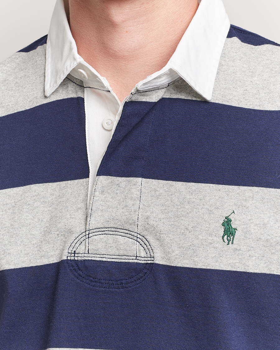 Herr | Tröjor | Polo Ralph Lauren | Jersey Striped Rugger Navy/Andover Heather