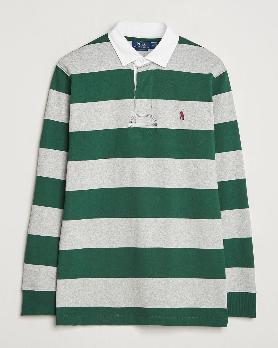 Herr | Tröjor | Polo Ralph Lauren | Jersey Striped Rugger Vintage Pine/Andover Heather