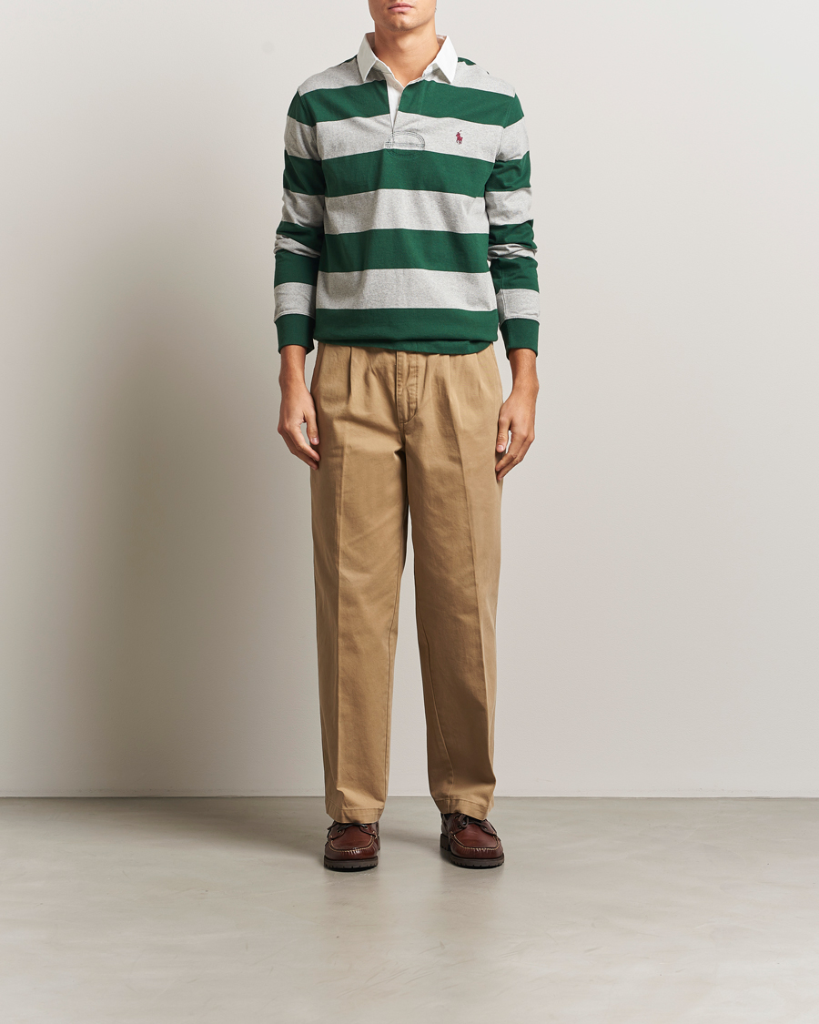 Herr | Tröjor | Polo Ralph Lauren | Jersey Striped Rugger Vintage Pine/Andover Heather