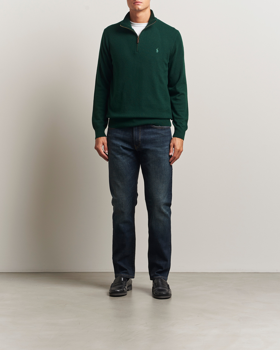 Herr | Tröjor | Polo Ralph Lauren | Merino Half-Zip Sweater Moss Agate