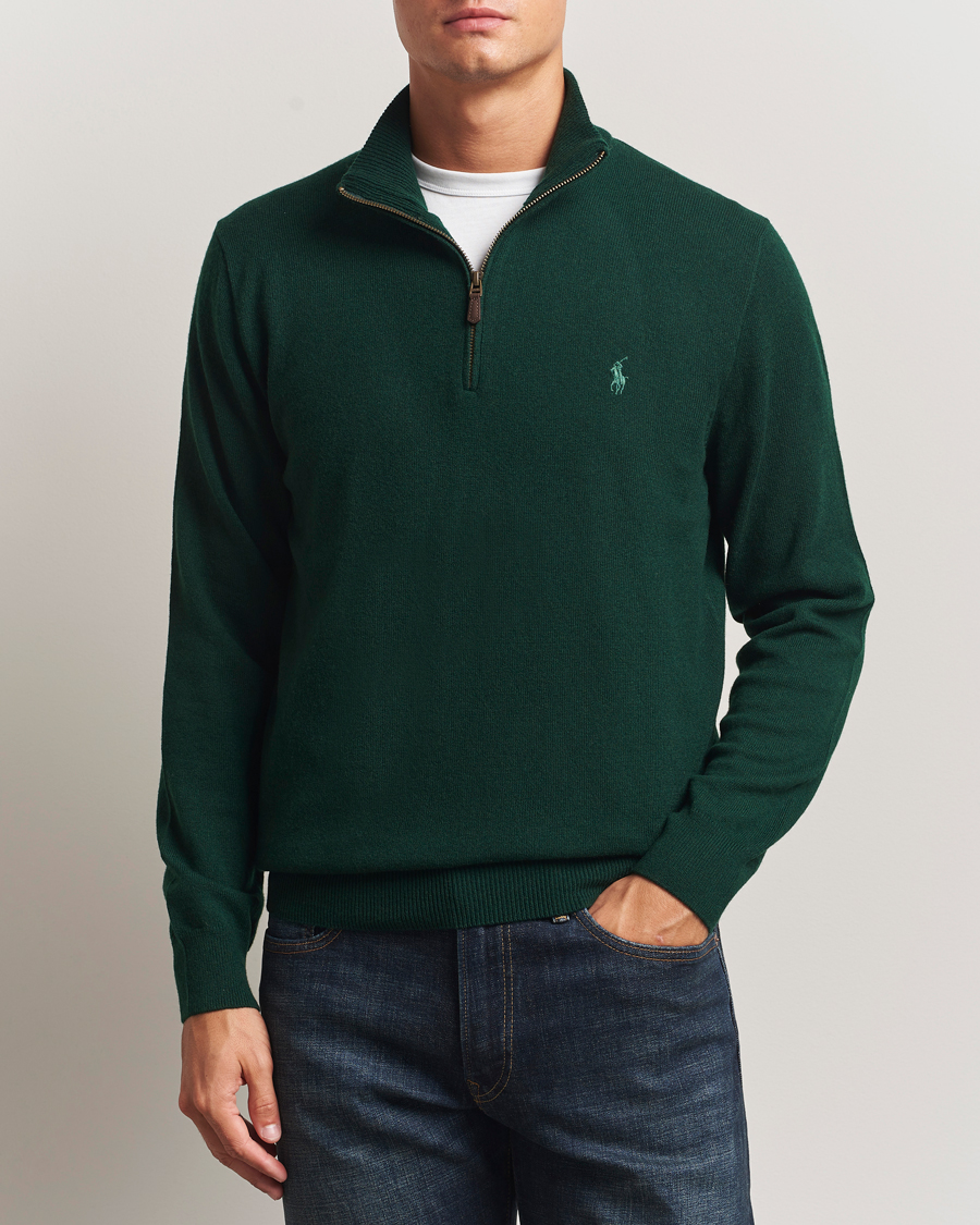 Herr | Tröjor | Polo Ralph Lauren | Merino Half-Zip Sweater Moss Agate