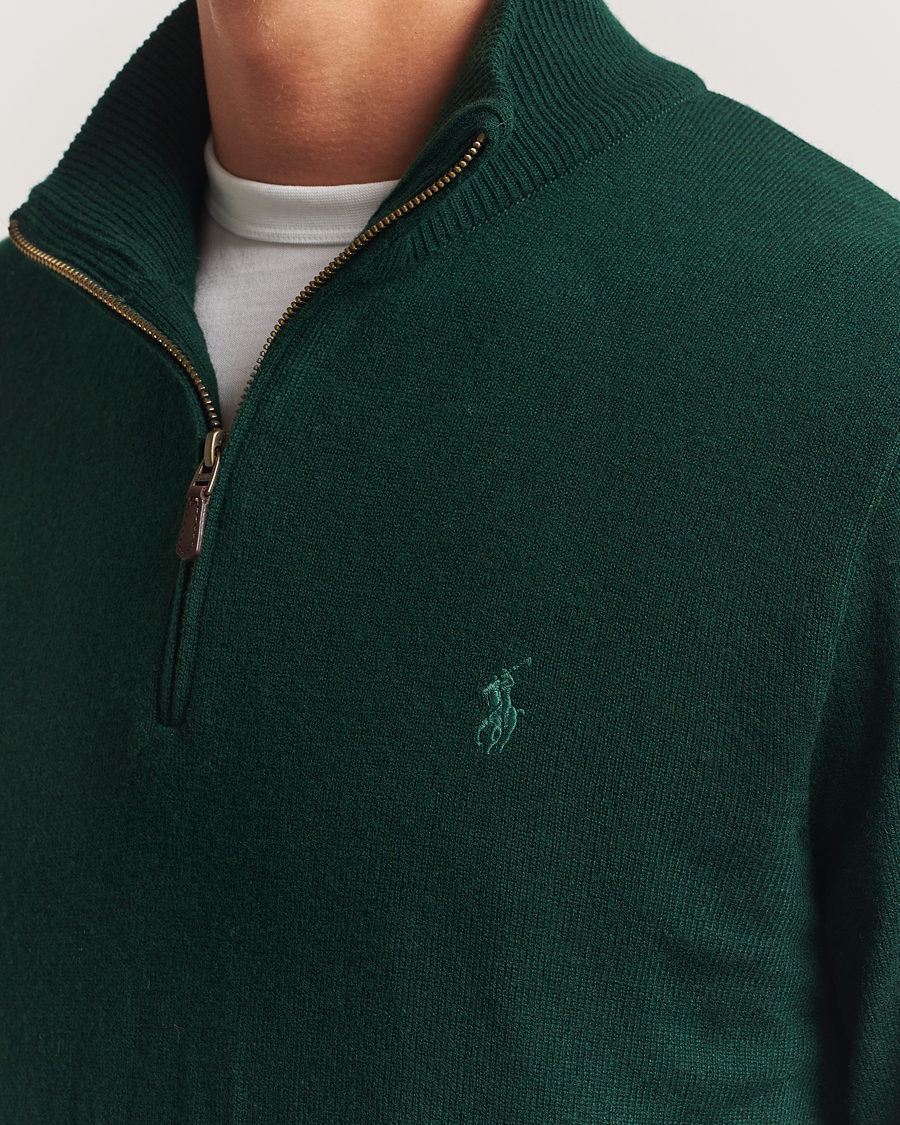 Herr | Tröjor | Polo Ralph Lauren | Merino Half-Zip Sweater Moss Agate