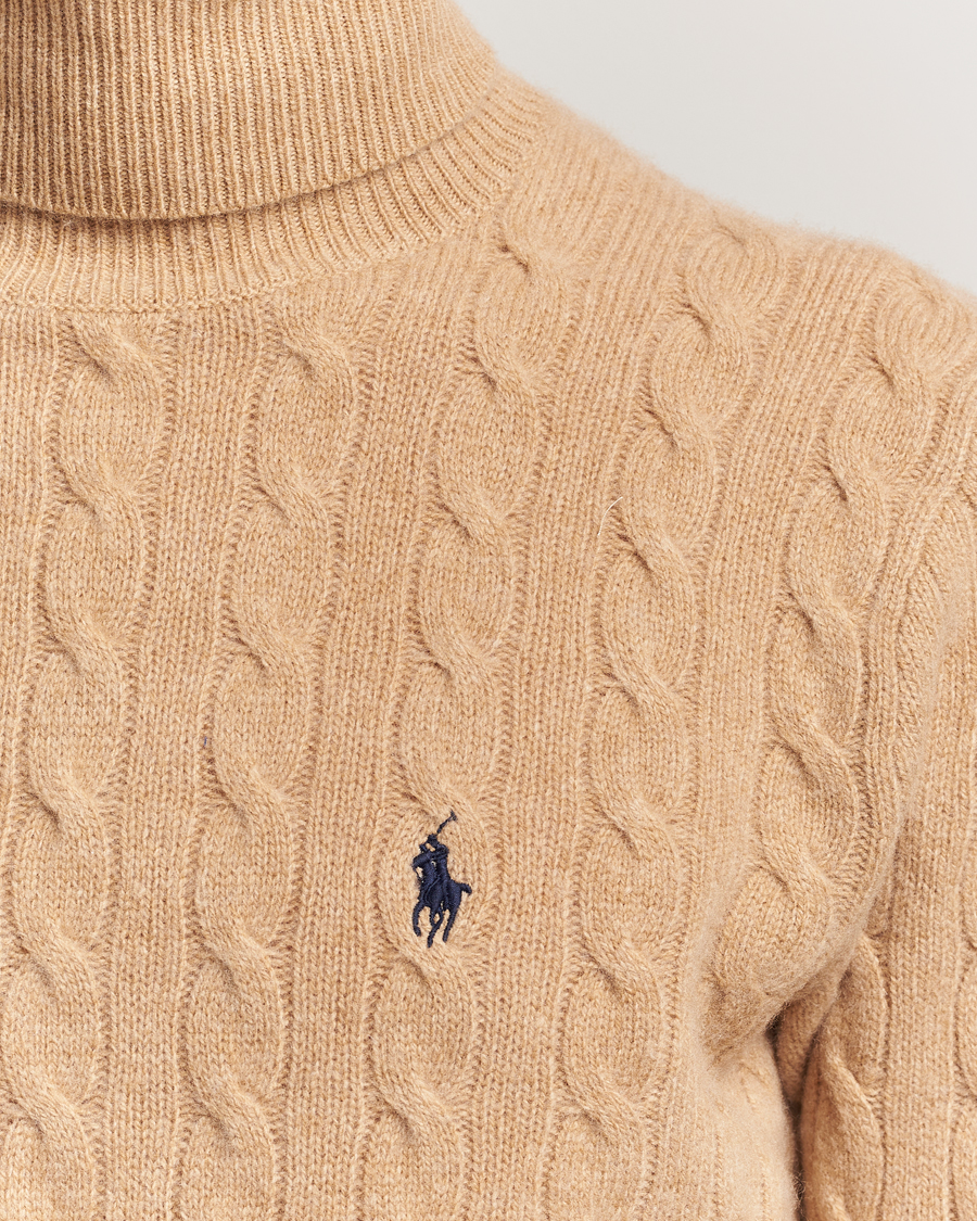 Herr | Tröjor | Polo Ralph Lauren | Wool/Cashmere Rollneck Camel Melange