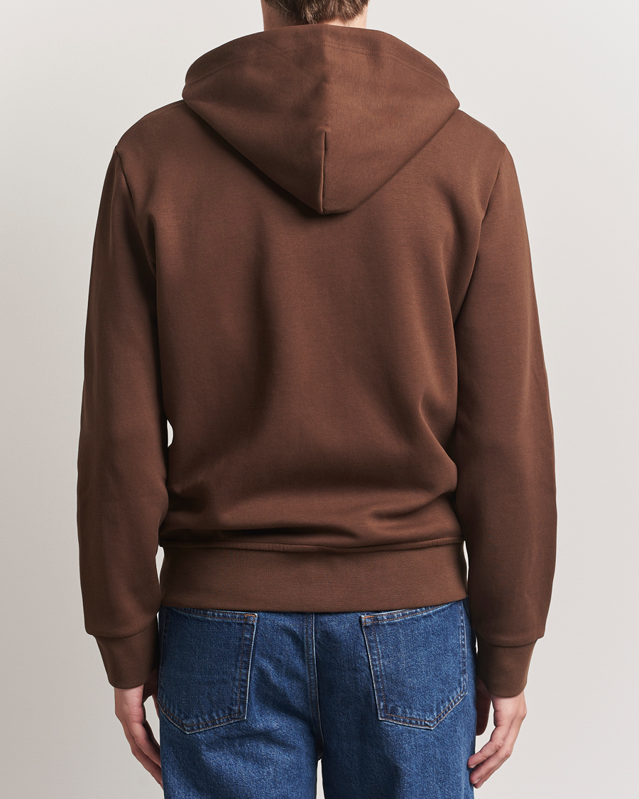 Herr | Tröjor | Polo Ralph Lauren | Double Knitted Full-Zip Hoodie Branch Brown