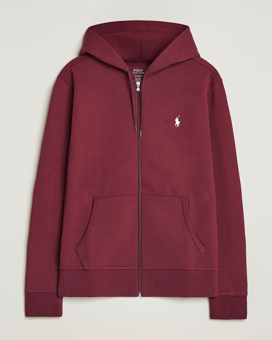 Herr | Tröjor | Polo Ralph Lauren | Double Knitted Full-Zip Hoodie Classic Wine