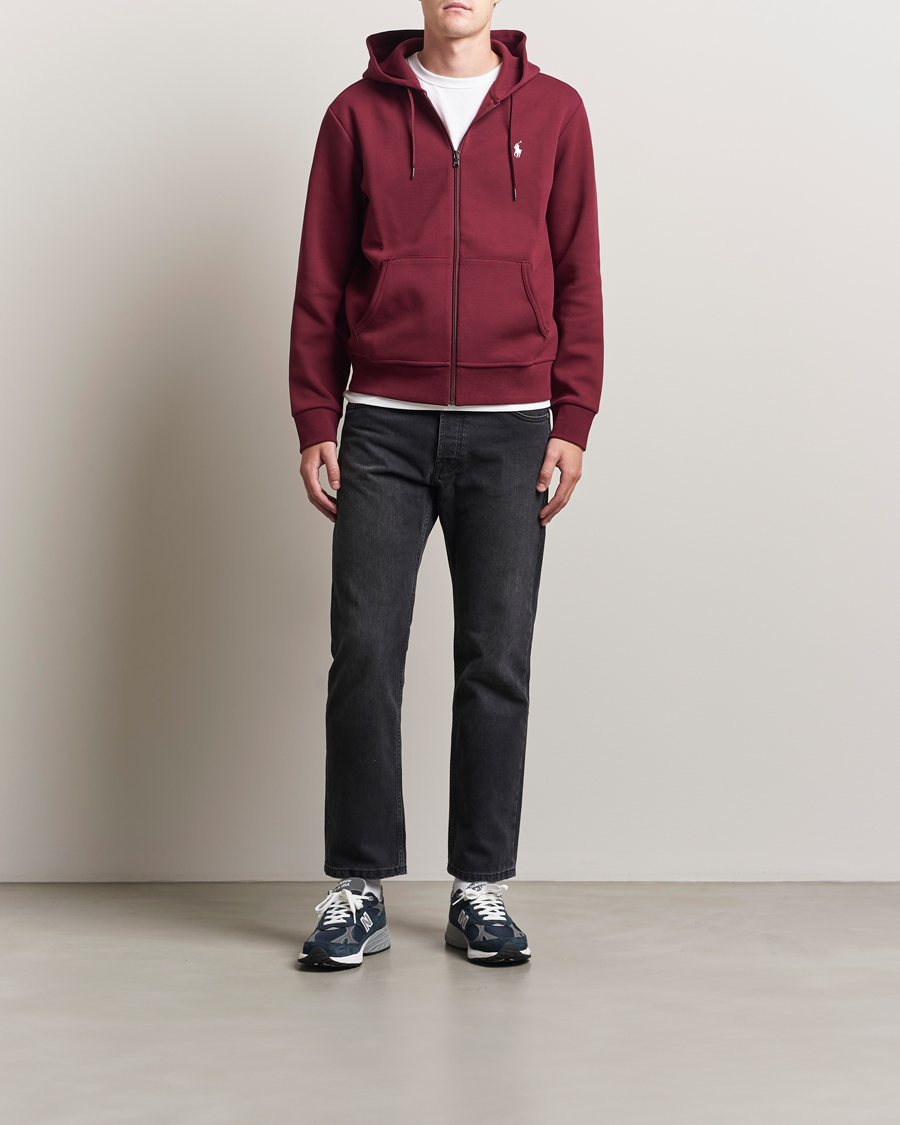 Herr | Tröjor | Polo Ralph Lauren | Double Knitted Full-Zip Hoodie Classic Wine