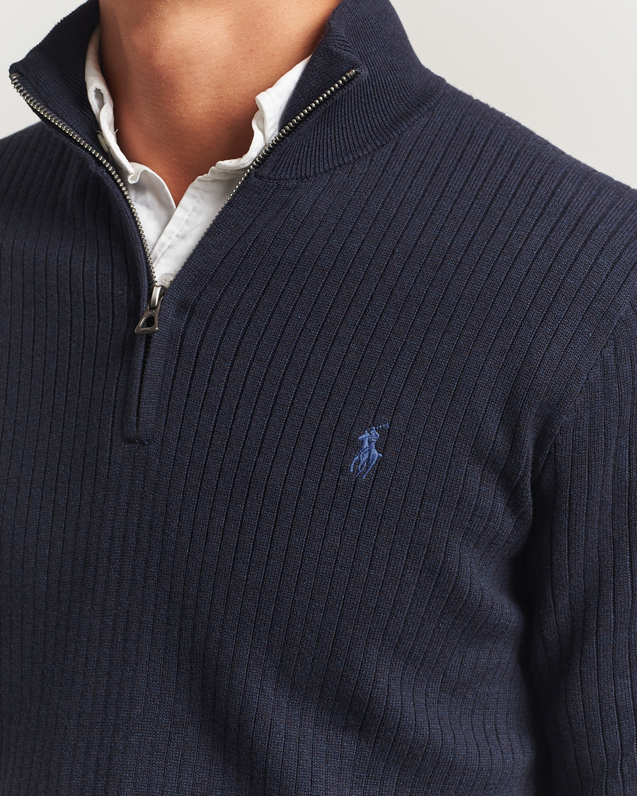 Herr | Tröjor | Polo Ralph Lauren | Cotton Half Zip Navy Heather