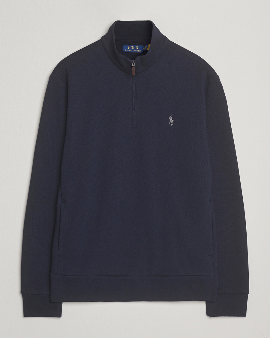 Herr | Tröjor | Polo Ralph Lauren | Double Knit Jaquard Half Zip Sweater Aviator Navy