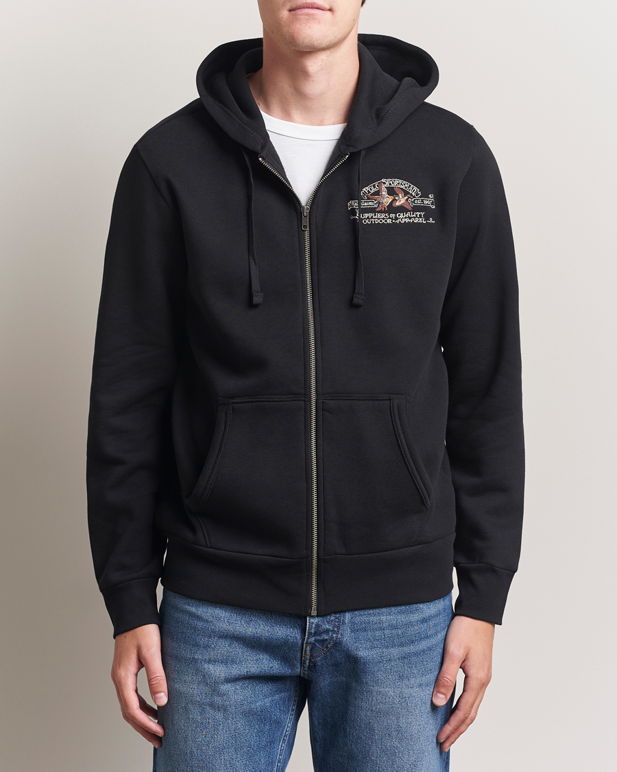 Herr | Tröjor | Polo Ralph Lauren | Back Print Full-zip Polo Black