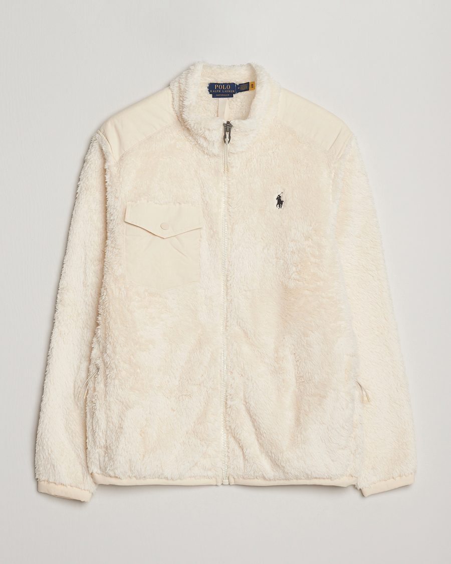 Herr | Tröjor | Polo Ralph Lauren | Curly Hi-Pile Full Zip Andover Cream