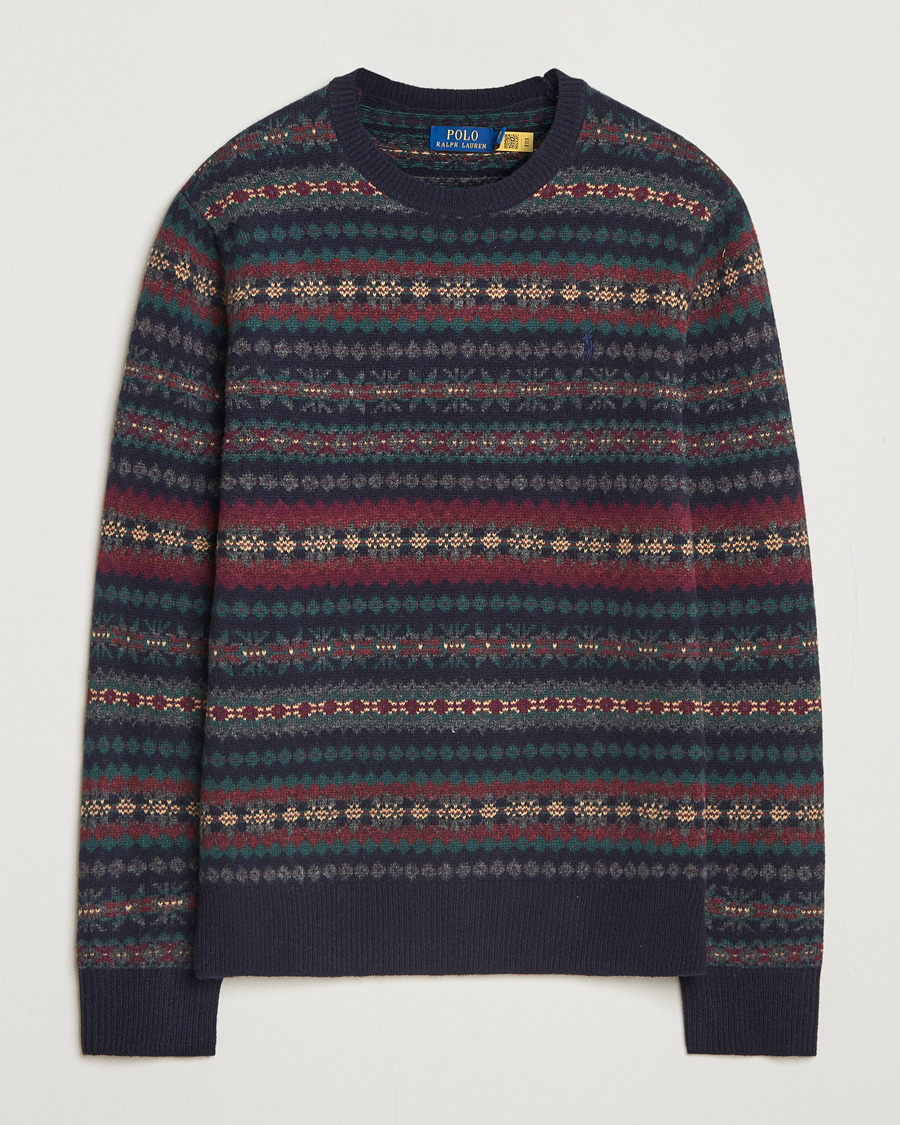 Herr | Tröjor | Polo Ralph Lauren | Fairisle Wool Sweater Navy Combo
