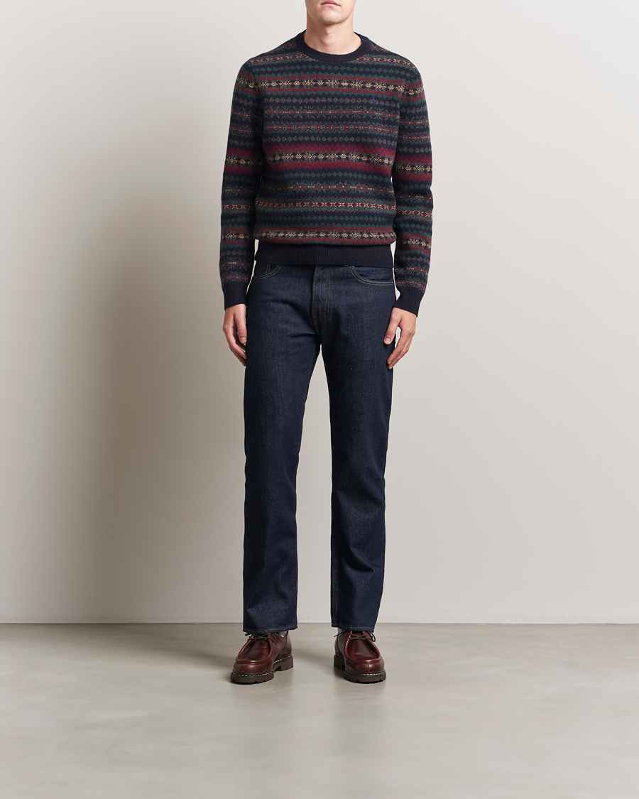 Herr | Tröjor | Polo Ralph Lauren | Fairisle Wool Sweater Navy Combo