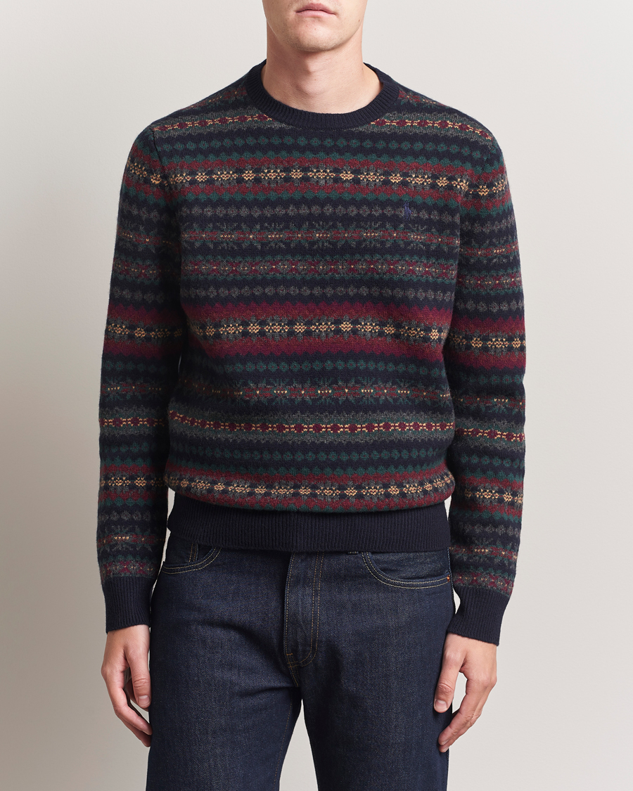 Herr | Tröjor | Polo Ralph Lauren | Fairisle Wool Sweater Navy Combo