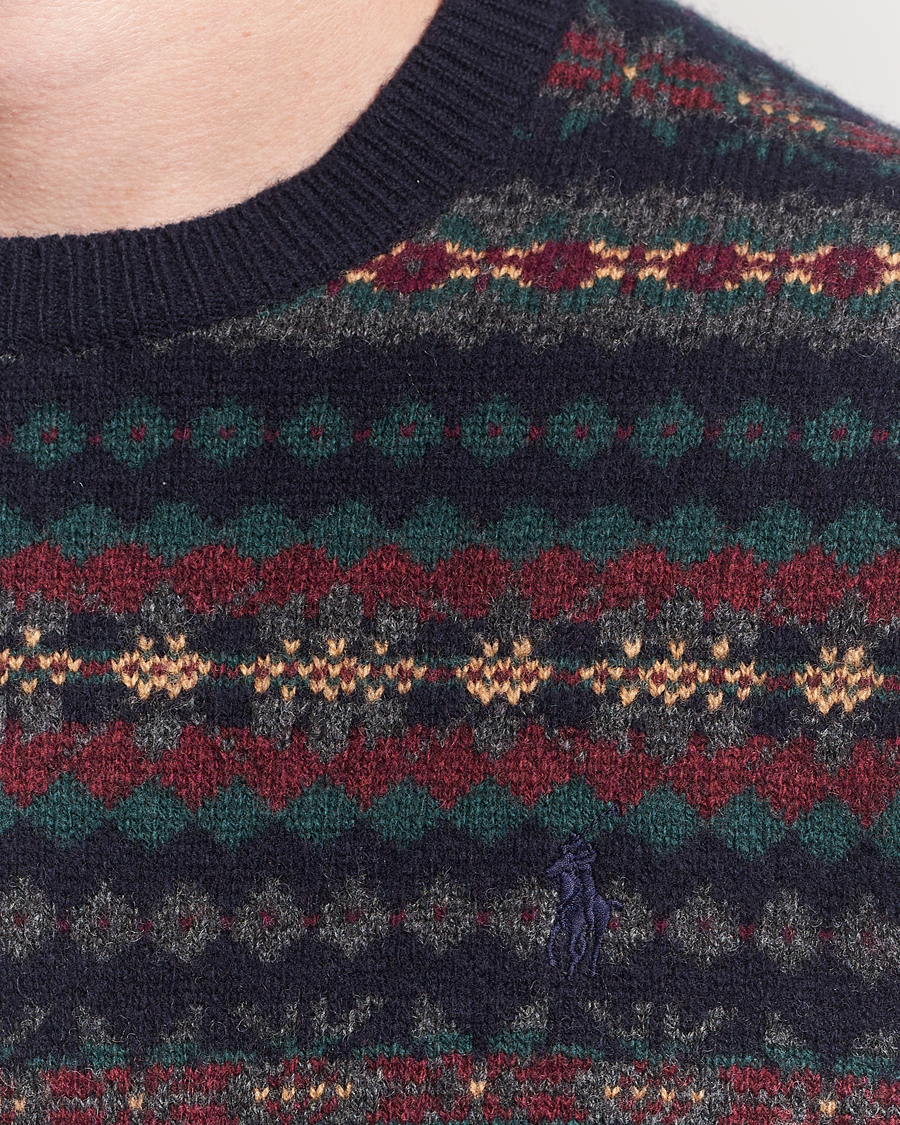 Herr | Tröjor | Polo Ralph Lauren | Fairisle Wool Sweater Navy Combo