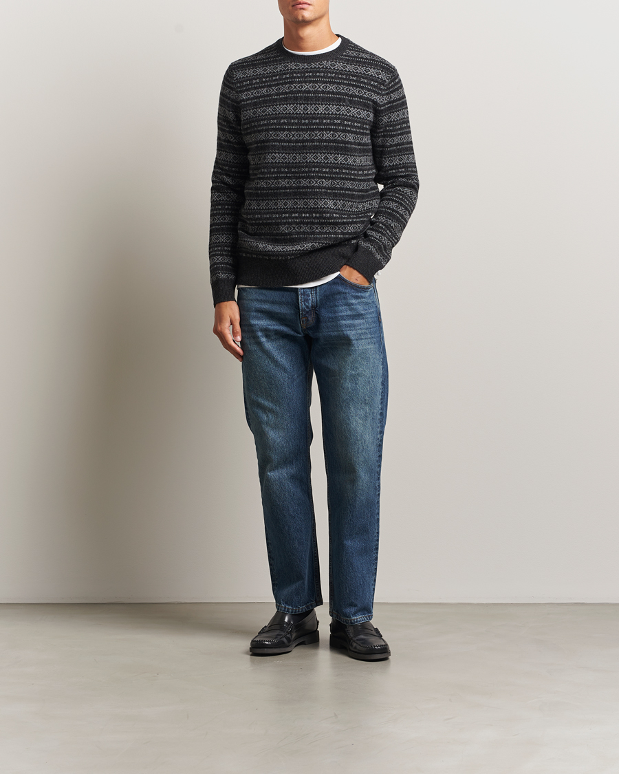 Herr | Tröjor | Polo Ralph Lauren | Fairisle Wool Sweater Charcoal Combo