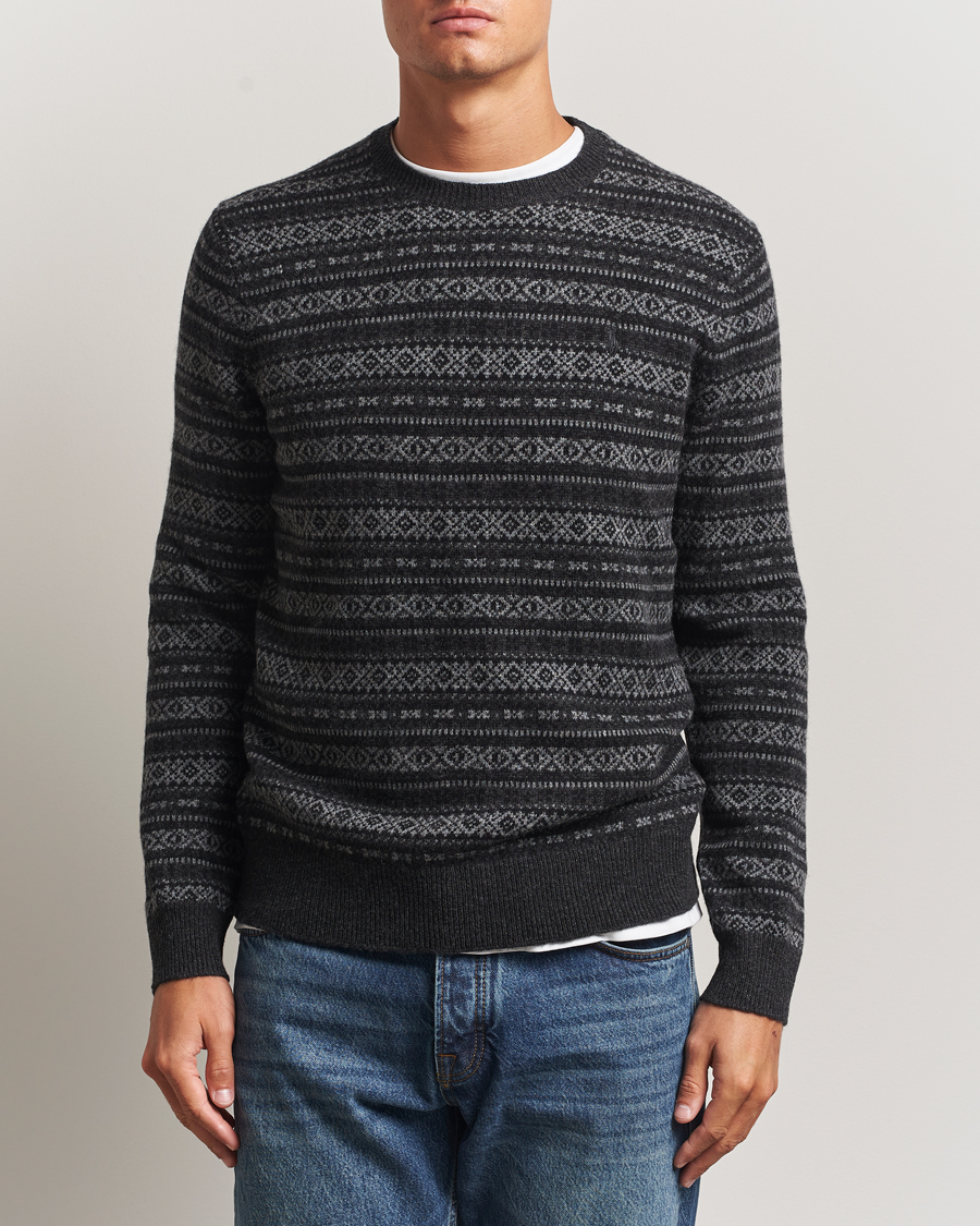 Herr | Tröjor | Polo Ralph Lauren | Fairisle Wool Sweater Charcoal Combo