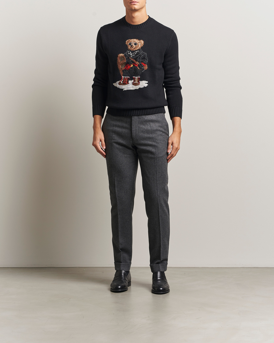 Herr | Tröjor | Polo Ralph Lauren | Holiday Bear Cotton Sweater Polo Black