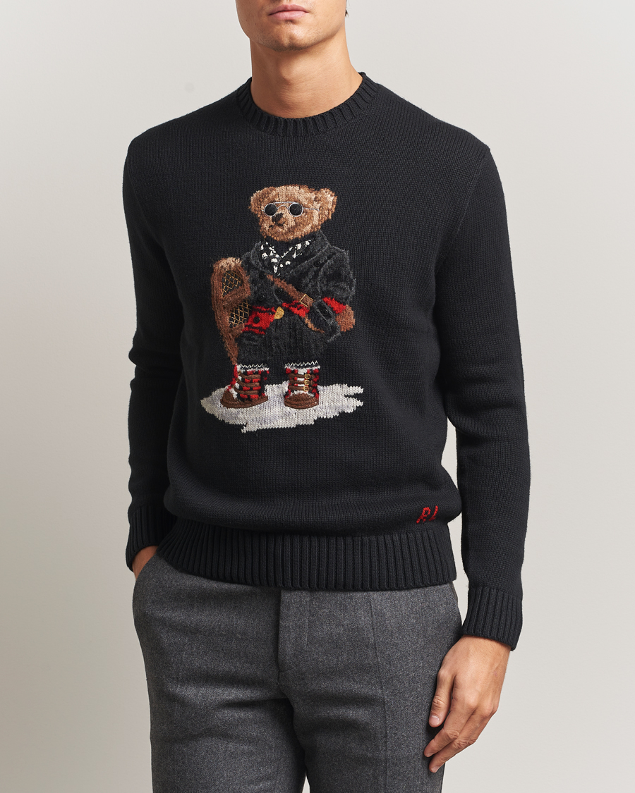 Herr | Tröjor | Polo Ralph Lauren | Holiday Bear Cotton Sweater Polo Black