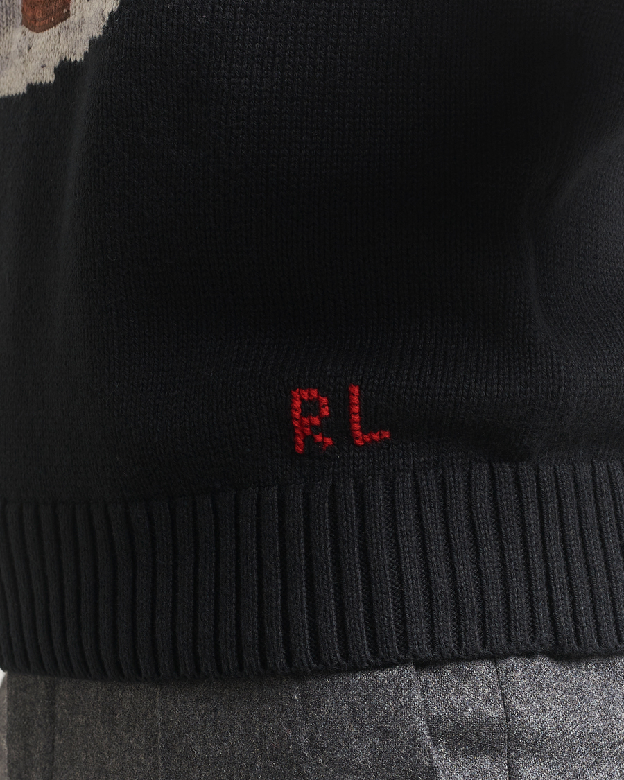 Herr | Tröjor | Polo Ralph Lauren | Holiday Bear Cotton Sweater Polo Black
