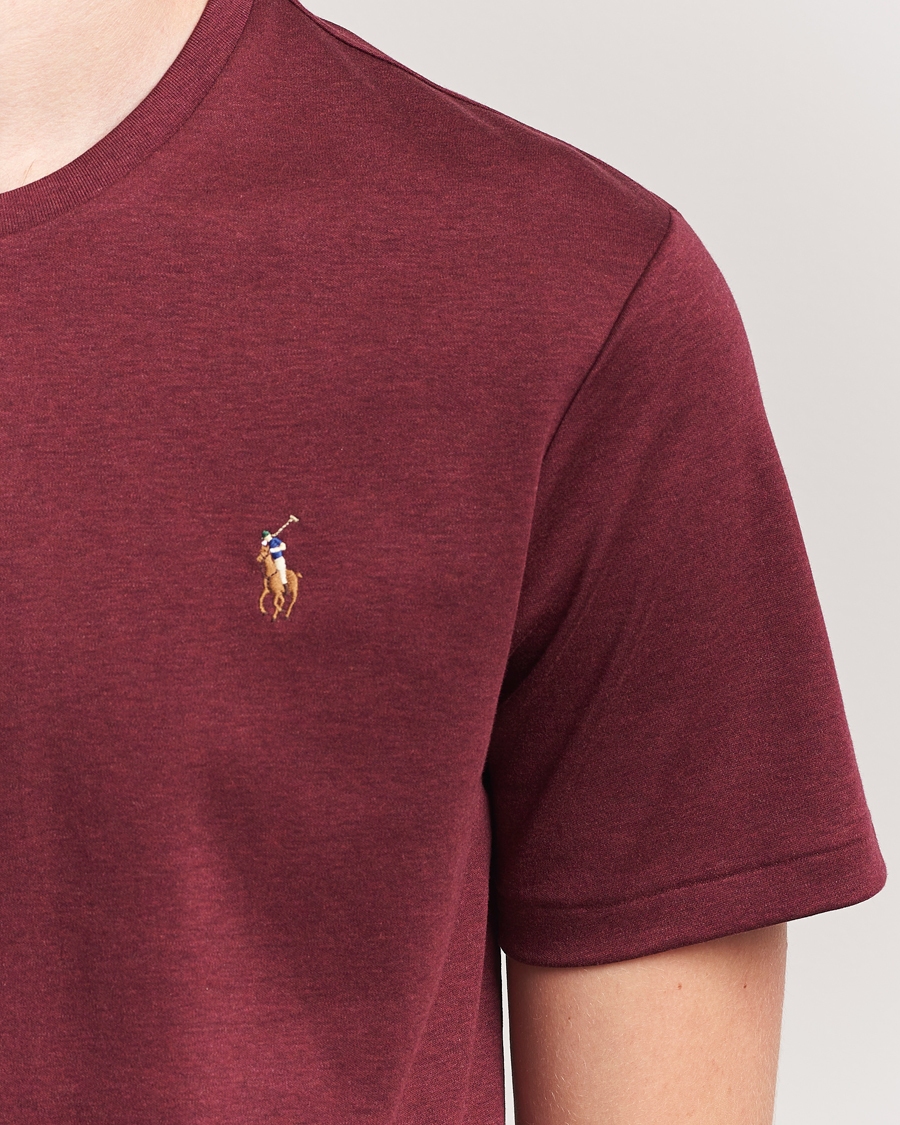 Herr | T-Shirts | Polo Ralph Lauren | Luxury Pima Cotton Crew Neck T-Shirt Wine Heather