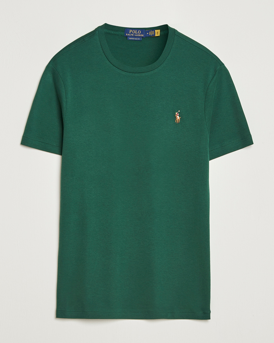 Herr | T-Shirts | Polo Ralph Lauren | Luxury Pima Cotton Crew Neck T-Shirt Vintage Pine