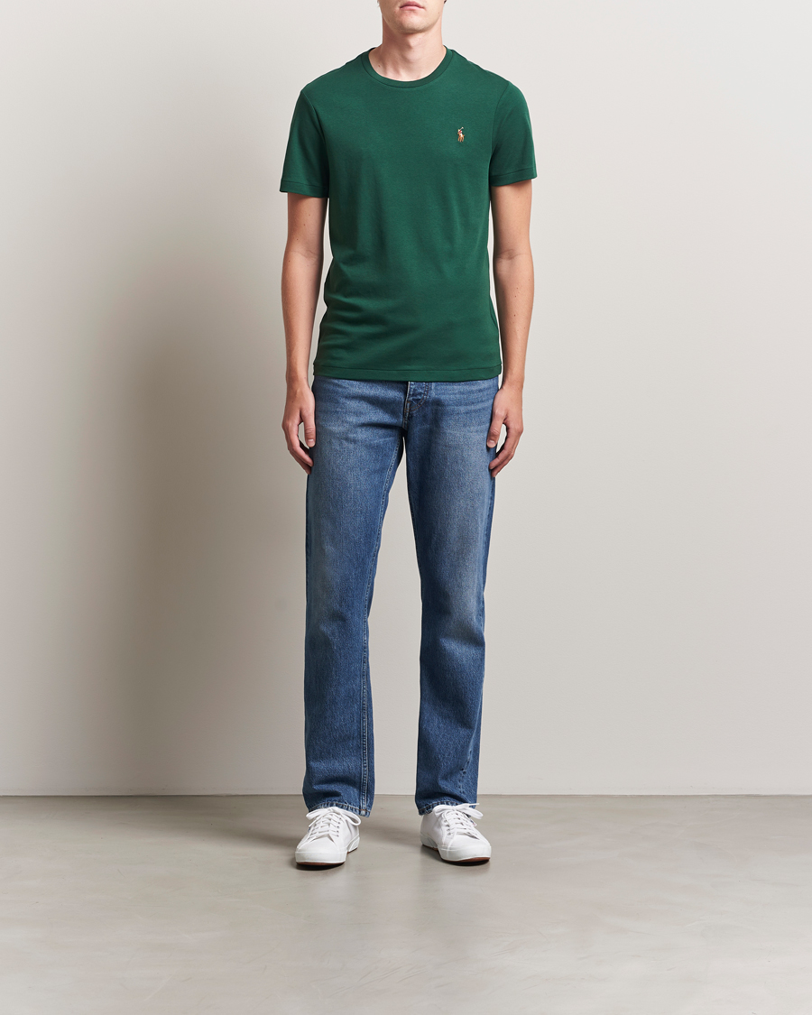 Herr | T-Shirts | Polo Ralph Lauren | Luxury Pima Cotton Crew Neck T-Shirt Vintage Pine