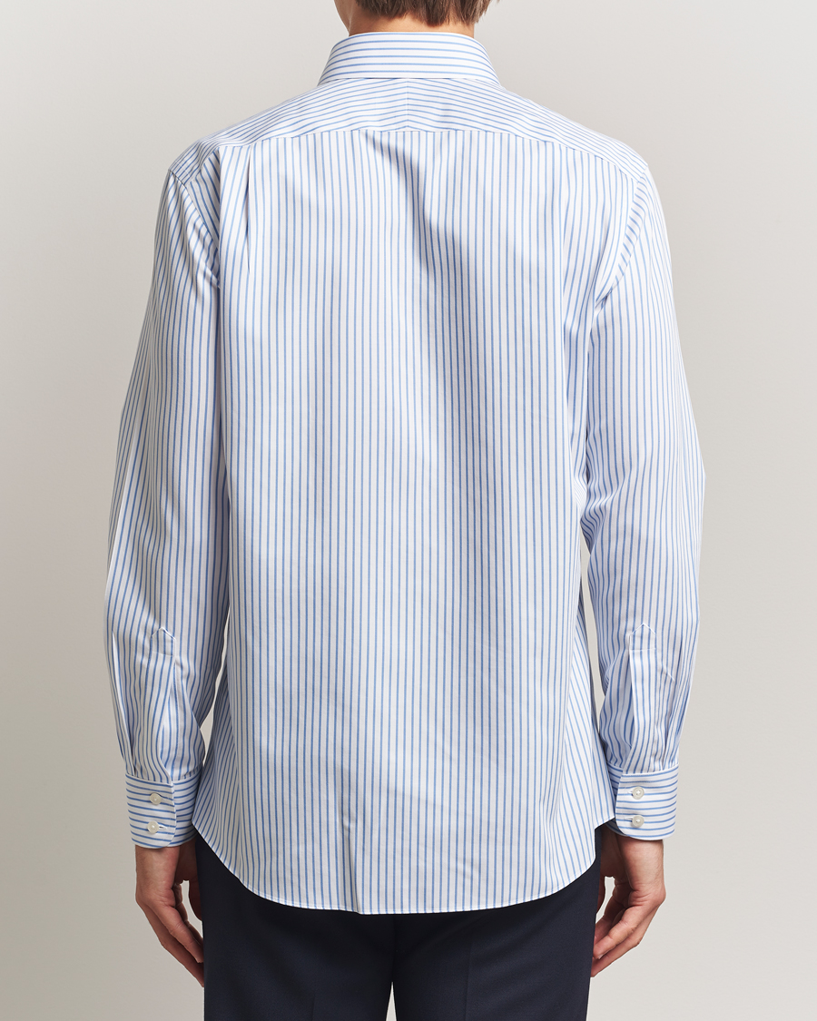 Herr | Skjortor | Charles Tyrwhitt | Slim Fit Non Iron Striped Twill Cut Away Shirt White/Sky