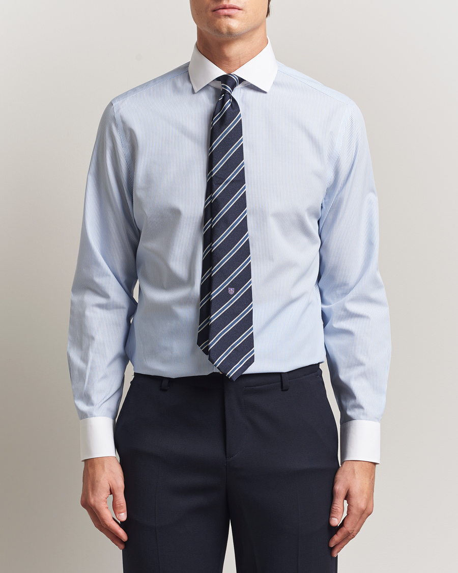 Herr | Skjortor | Charles Tyrwhitt | Slim Fit Non Iron Bengal Stripe Winchester Shirt Sky Blue