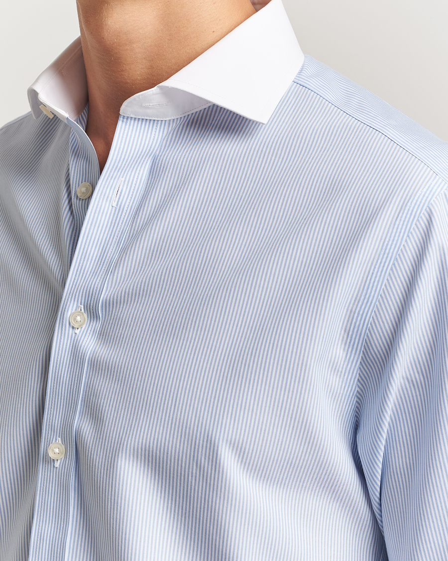 Herr | Skjortor | Charles Tyrwhitt | Slim Fit Non Iron Bengal Stripe Winchester Shirt Sky Blue