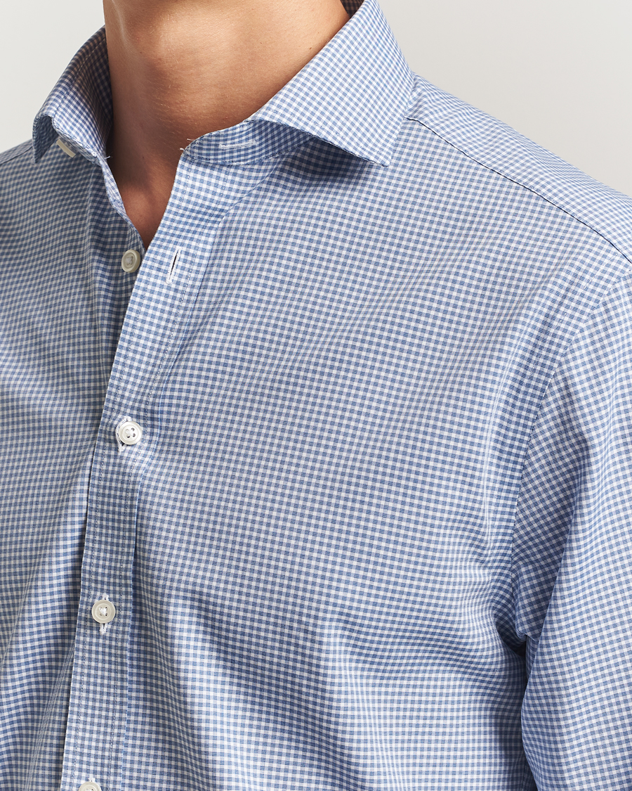 Herr | Skjortor | Charles Tyrwhitt | Slim Fit Non Iron Poplin Gingham Shirt Royal Blue