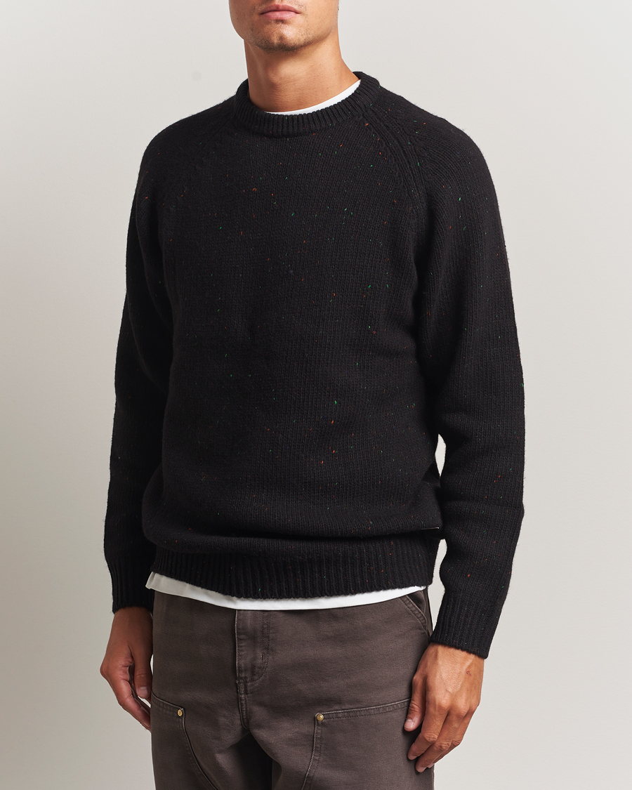 Herr | Tröjor | Carhartt WIP | Anglistic Wool/Cotton Sweater Black