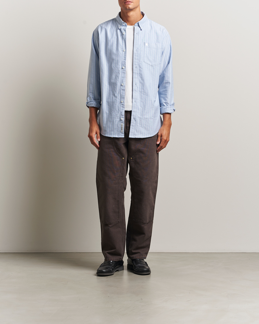 Herr | Skjortor | Carhartt WIP | Cassel Striped Oxford Blue